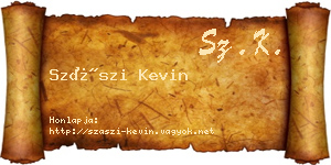 Szászi Kevin névjegykártya
